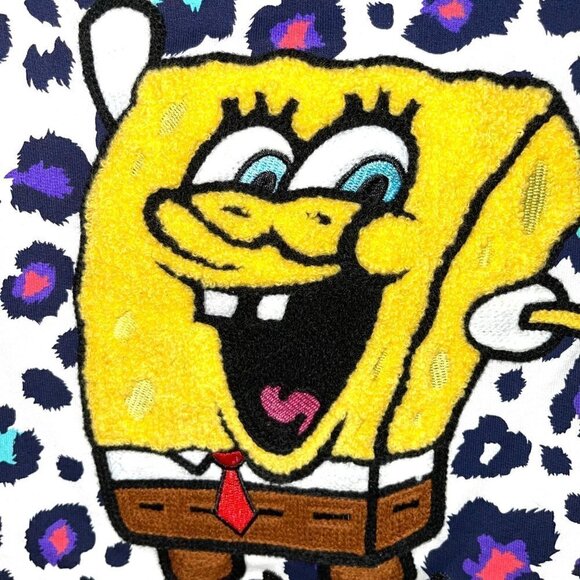 Nickelodeon SpongeBob T-Shirt Size XL Boys Cheetah Pattern Crew Neck New NWT - Picture 2 of 12